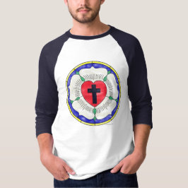 Camiseta Vitral da Rosa de Lutero