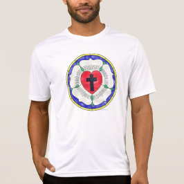 Camiseta Vitral da Rosa de Lutero