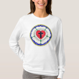 Camiseta Vitral da Rosa de Lutero