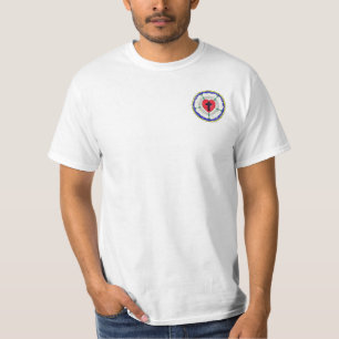 Camiseta Vitral da Rosa de Lutero