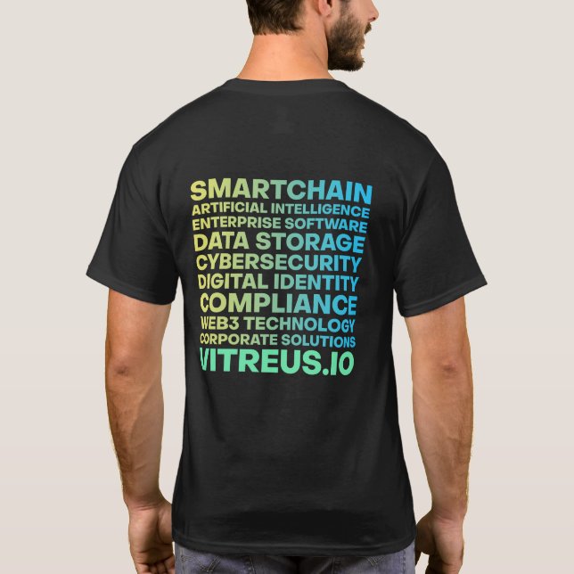 Camiseta VITREUS Camisa-T impressa (frente e verso) | PRETO (Verso)