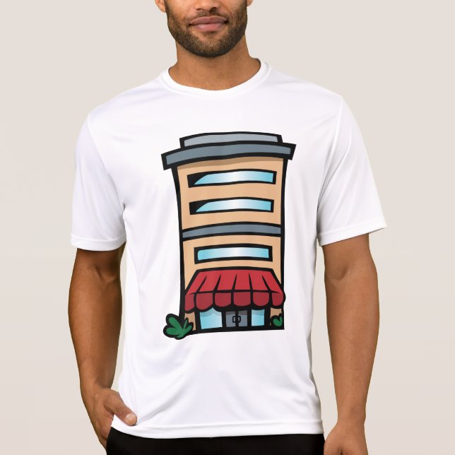 Camiseta Vitrine e Edifício de Escritórios (Frente)