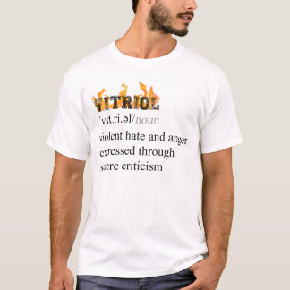 Camiseta Vitriol, texto preto, grande, nano 23