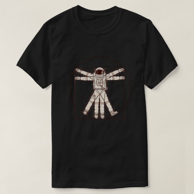 Camiseta Vitruvian Spaceman (Frente do Design)