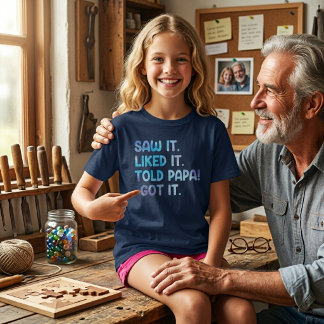 Camiseta Viu Gostou Contou ao Papai Citação Divertida de Cr