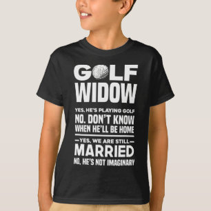 Camiseta Viúva do Golfe Esposa do Golfista Engraçada do Gol