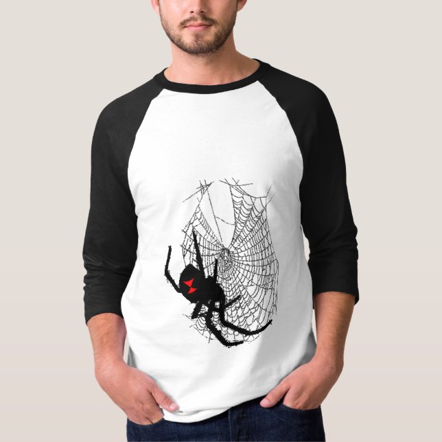 Camiseta viúva negra na Web de aranha (Frente)