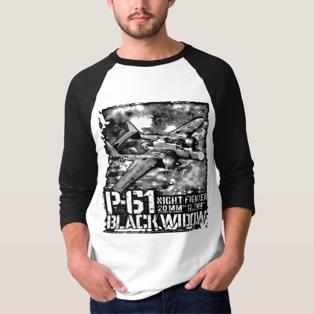 Camiseta Viúva Preta P-61 (Frente)