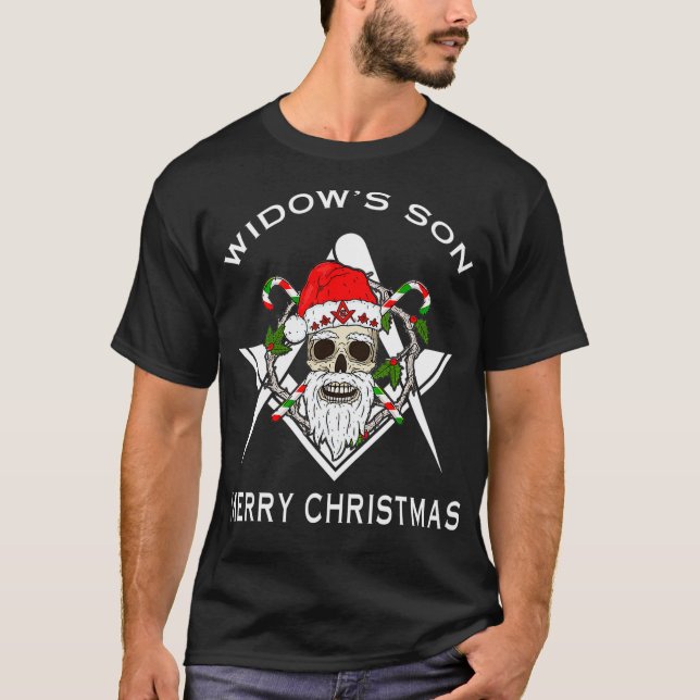Camiseta Viúvas Masônicas Son Mason Feliz Natal E Novo (Frente)
