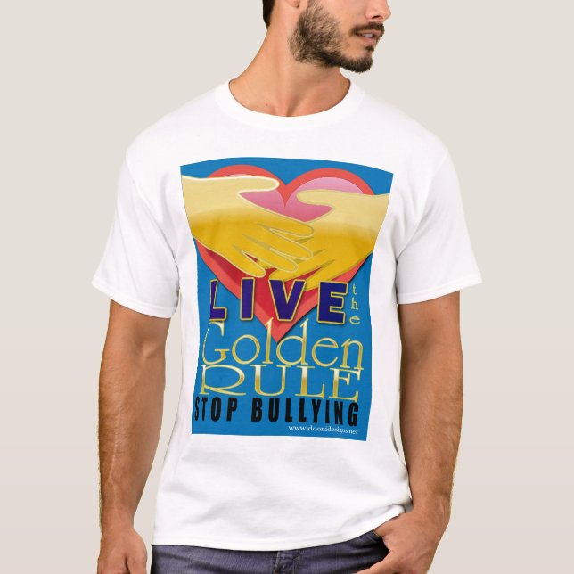 Camiseta viva a regra do ouro (Frente)