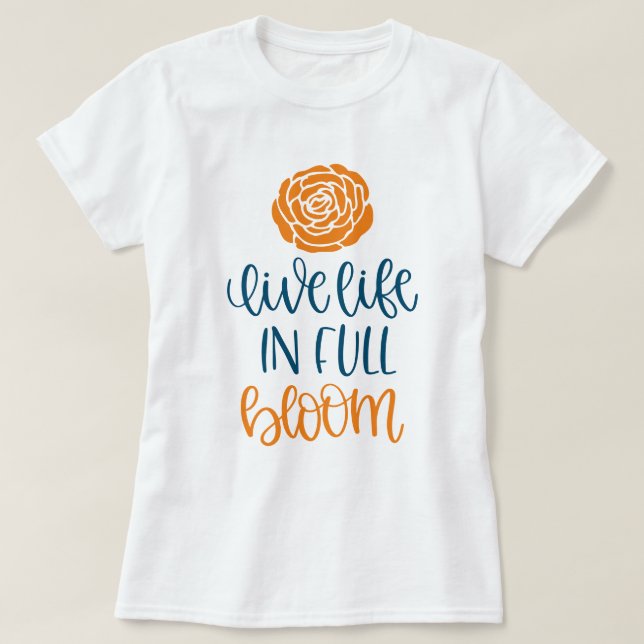 CAMISETA VIVA A VIDA EM FLORESCHEIAS (Frente do Design)