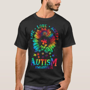 Camiseta Viva Amar Aceitar Conscientização do Autismo Apoia