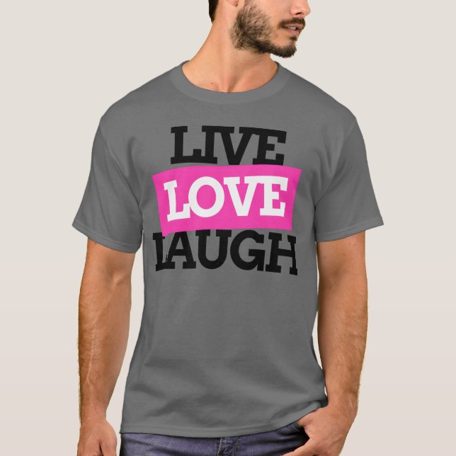 Camiseta Viva Amar Rir vintage (Frente)