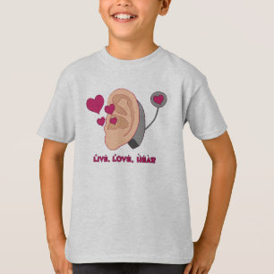 Camiseta Viva, ame, ouça os miúdos T