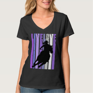 Camiseta Viva Amor Cowgirl Rodeio Corrida De Barril Cavalga