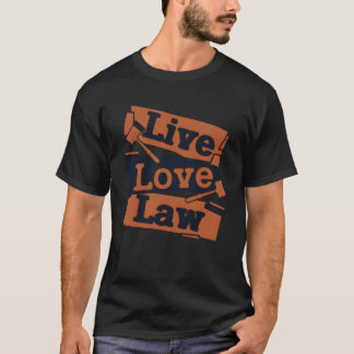 Camiseta Viva Amor Lei Estudos Jurídicos Estudantes de Dire