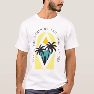 Camiseta Viva ao Sol e à Natação do Mar