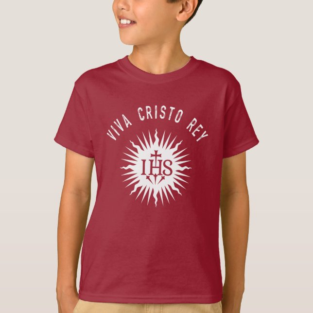 Camiseta Viva Cristo Rey Cristeros Católicos Presente (Frente)