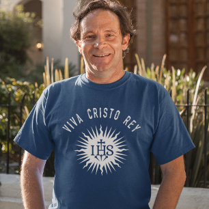 Camiseta Viva Cristo Rey Cristeros Católicos Presente