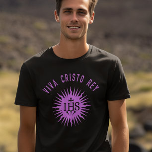 Camiseta Viva Cristo Rey Cristeros Católicos Presente