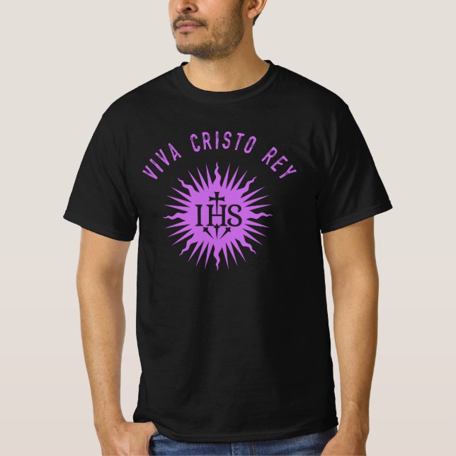 Camiseta Viva Cristo Rey Cristeros Católicos Presente (Frente)