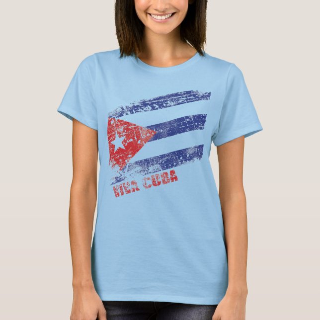 Camiseta Viva Cuba Flag (Frente)