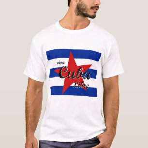 Camiseta Viva Cuba Libre, Havana, Fidel Castro, Che Guevara