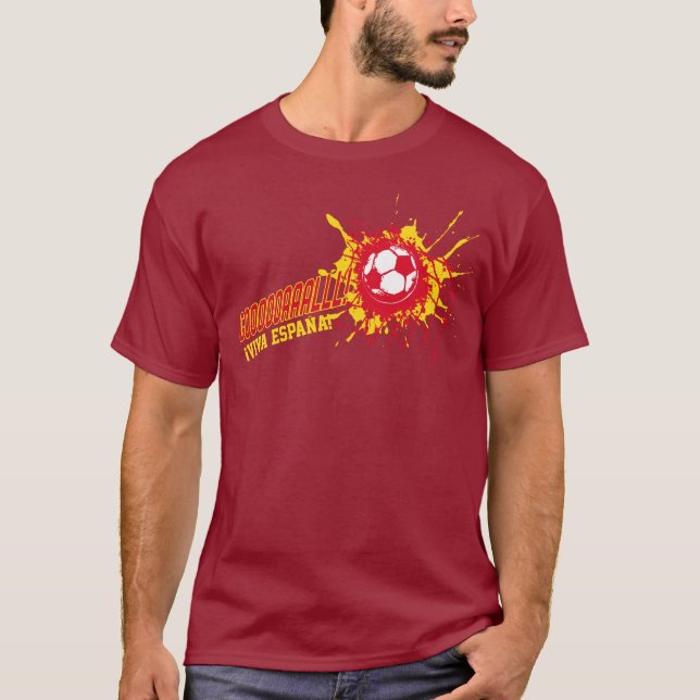 Camiseta ¡ Viva España da espanha do objetivo do futebol! (Frente)