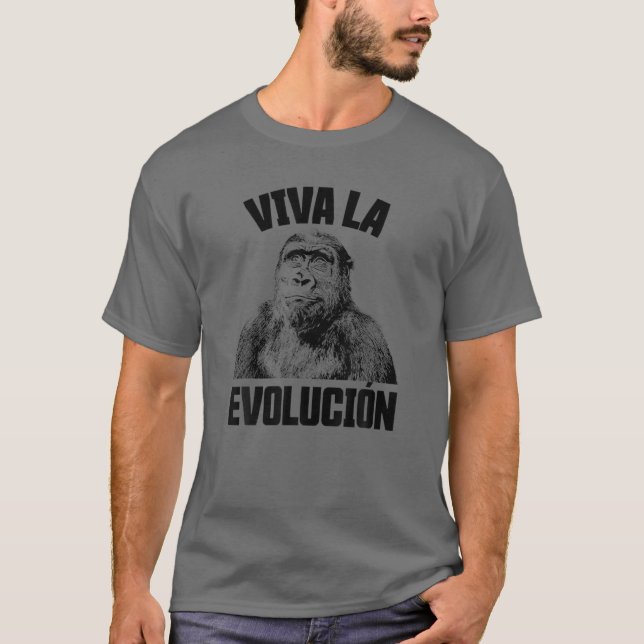 Camiseta Viva La Evolución Funny Chimpanzee Evolution Scien (Frente)