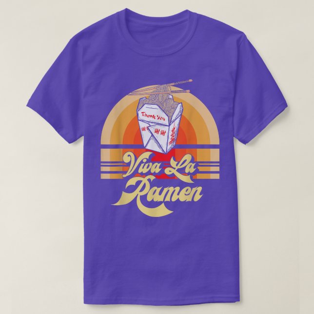 Camiseta Viva La Ramen Noodle Asia Comida Funny Retro 1596 (Frente do Design)