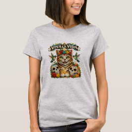 CAMISETA VIVA LA VIDA TIGRE GATO