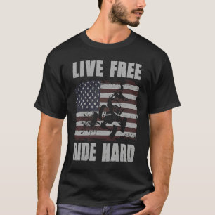Camiseta Viva Livre Dirija Duro 4 Rodas ATV Quad Corrida Am