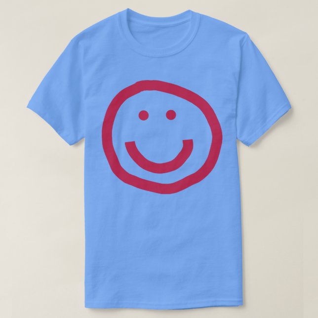 Camiseta Viva Magenta Smiley face Pantone Cor do Ano (Frente do Design)