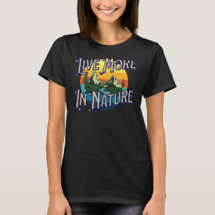 Camiseta VIVA MAIS EM NATUREZA Montanhas Florestas Sunset S