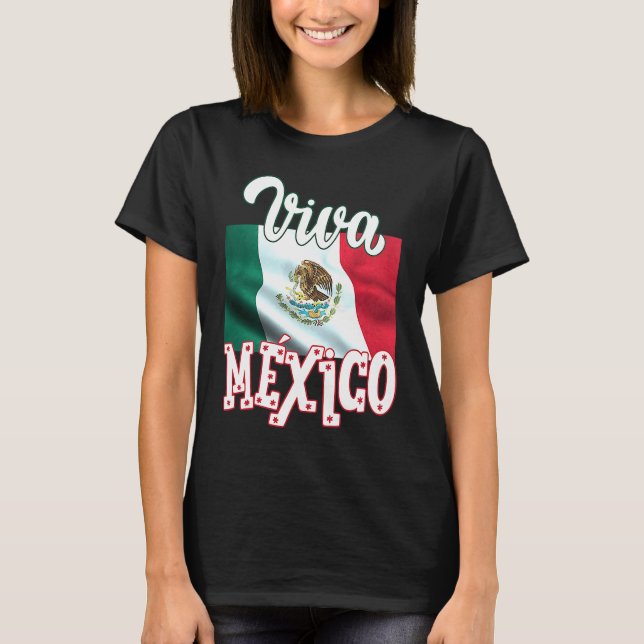 Camiseta Viva Mexica 16th September Independence Day Mexica (Frente)