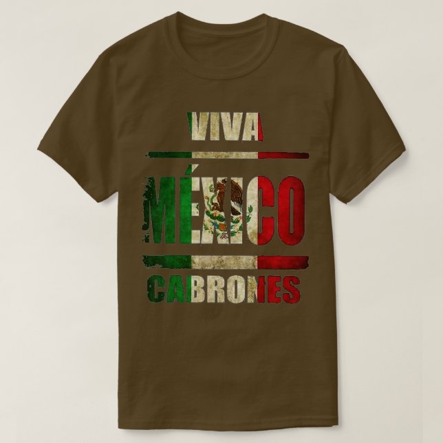 Camiseta Viva México Cabrones e natal méxico (Frente do Design)