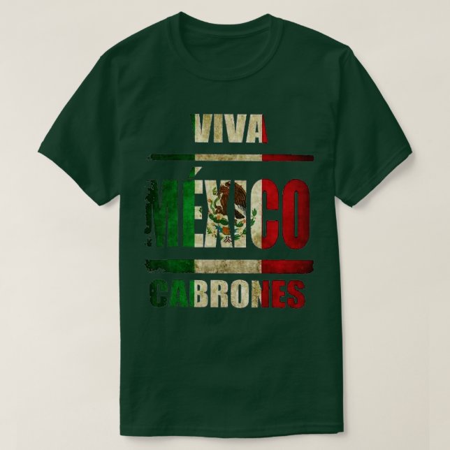 Camiseta Viva México Cabrones e natal méxico (Frente do Design)