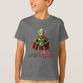 Camiseta Viva Mexico Chili Pepper Lucha Libre | 3D Wrestler