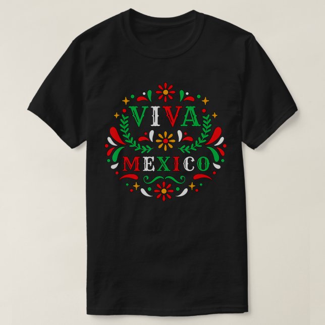 Camiseta Viva México - Cinco de mayo Dia de los muertos I L (Frente do Design)