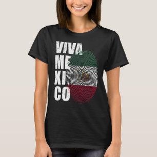 Camiseta Viva México Está no meu DNA Impressão Mexicana