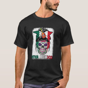 Camiseta Viva Mexico Hispanic Heritage Month Sugar Skull Me