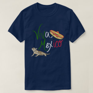 Camiseta Viva México Lagarto Cornudo Mexicano