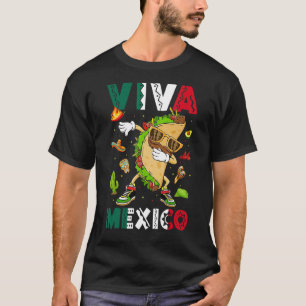 Camiseta Viva México Orgulho do Dia da Independência Bandei