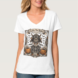 Camiseta Viva para Andar de Moto no Halloween - Samurai Oni