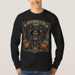 Camiseta Viva para Andar de Moto no Halloween - Samurai Oni