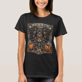 Camiseta Viva para Andar de Moto no Halloween - Samurai Oni