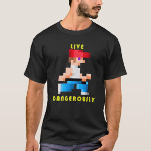 Camiseta viva perigosamente Retro Gaming