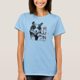 Camiseta Viva por muito tempo, funcione o t-shirt livre do