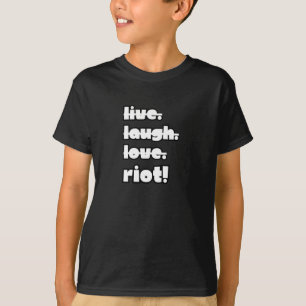 Camiseta Viva. Ria. Amor. Riot! Aplicativo Gear-ativista