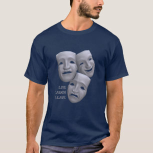 Camiseta Viva Ria Deixe. Máscaras teatrais